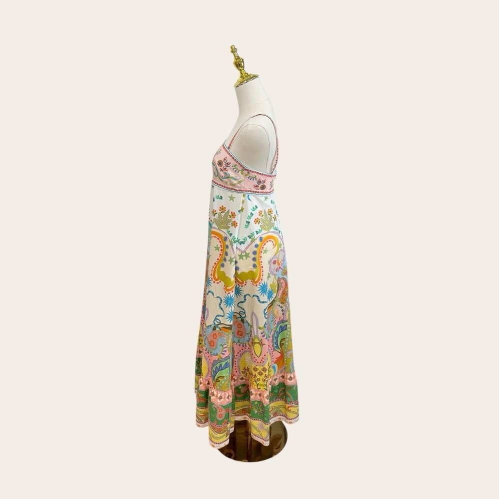 Antonio Melani Anne Celestial Print Square Neck Sleeveless A-Line Maxi Dress NWT - Picture 7 of 15